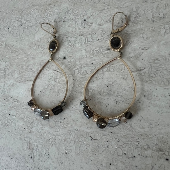 Dana Kellin - Gold and Quartz Earrings - Picture 3 of 6